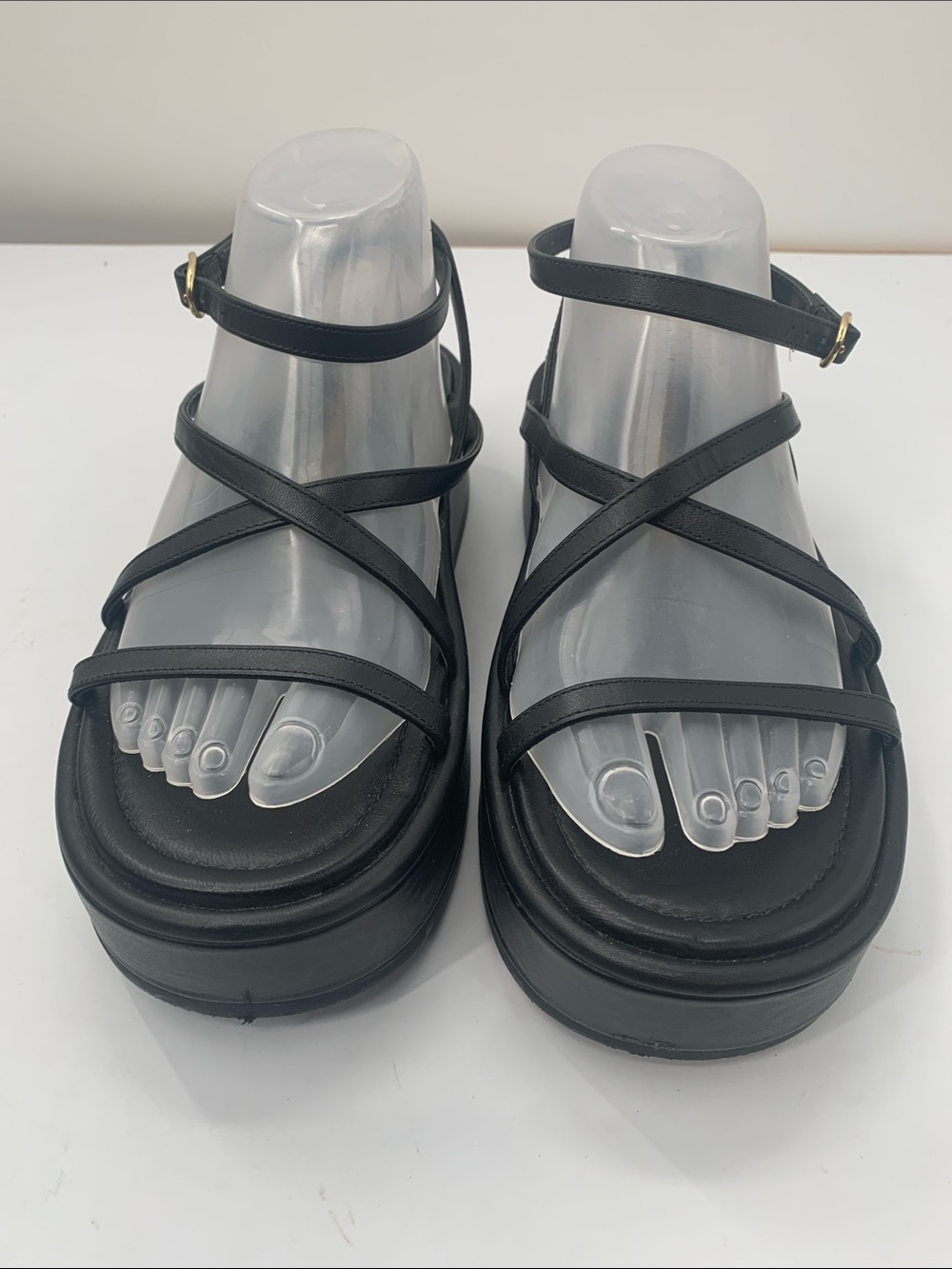 Stuart Weitzman Women's Summerlift Flatform Leather Sandals Size 9